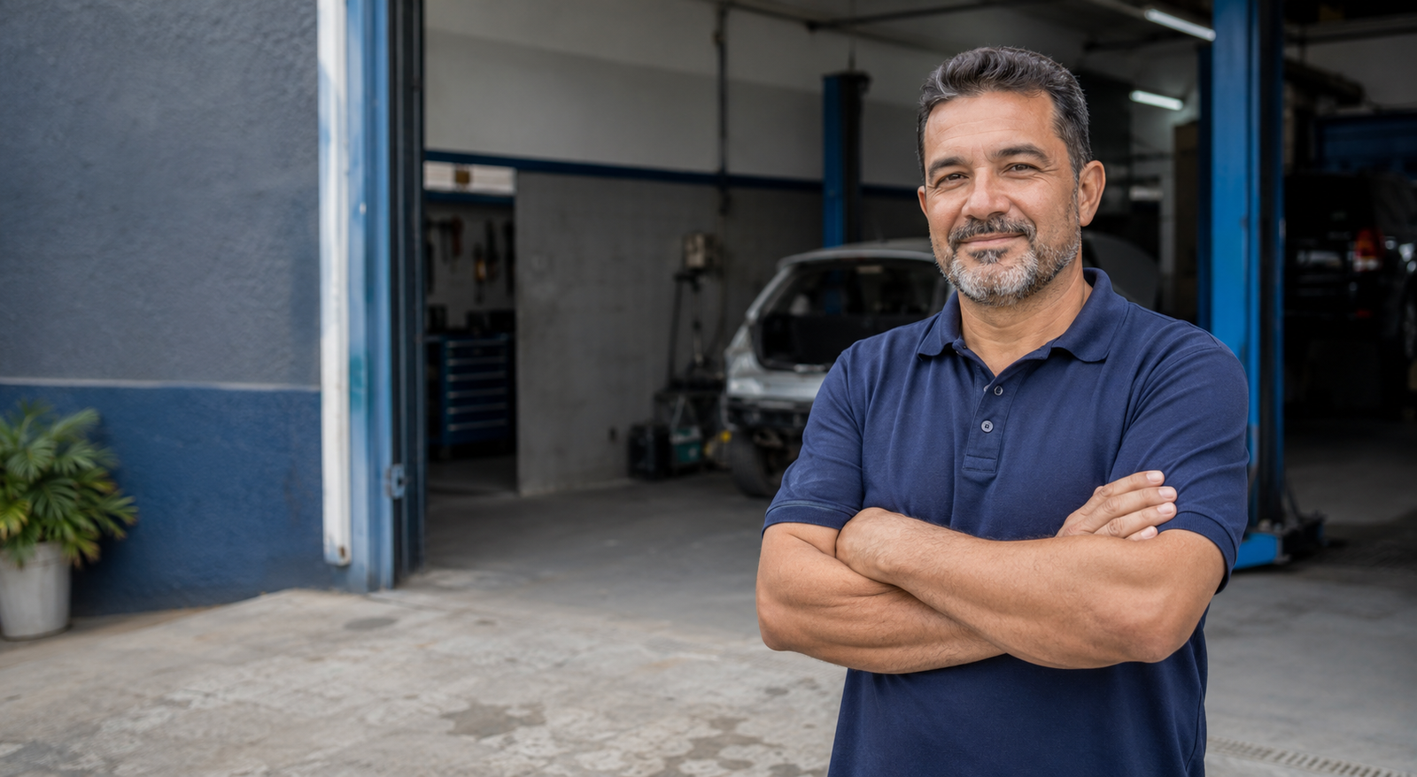 Empresário em seu estabelecimento